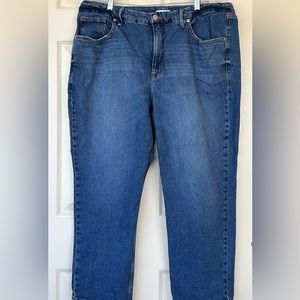 Good American High Rise Straight Leg Jeans Size 18